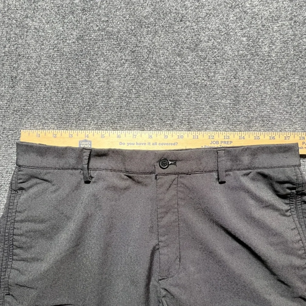 Greg Norman Mens Gray Performance Golf Shorts Size 34 Stretch Side Zip Pocket